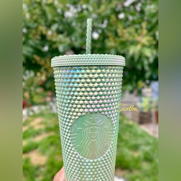 Starbucks Indonesia exclusive Spring Green Bling Pistachio Studded Tumbler - Picture 6 of 10